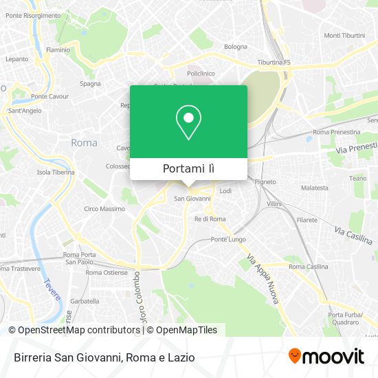 Mappa Birreria San Giovanni