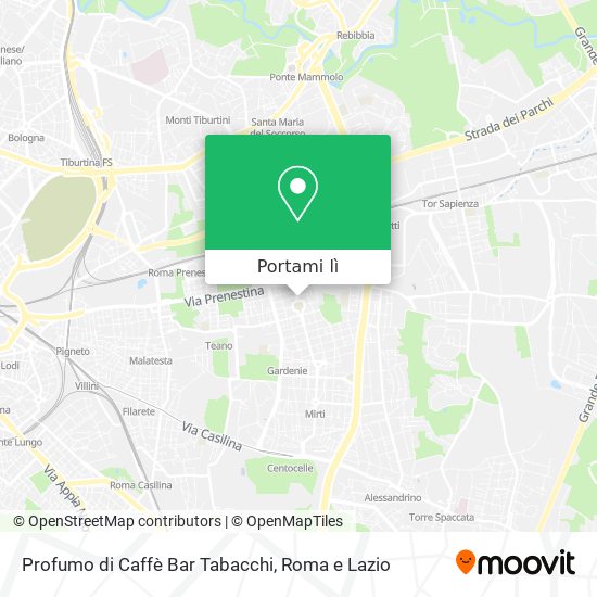 Mappa Profumo di Caffè Bar Tabacchi