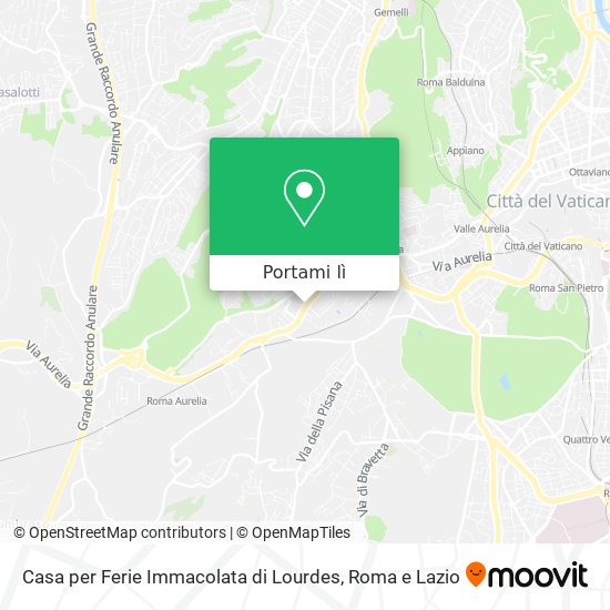 Mappa Casa per Ferie Immacolata di Lourdes