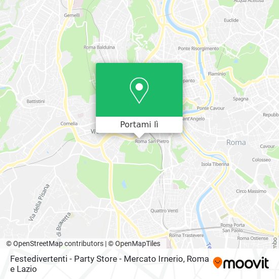 Mappa Festedivertenti - Party Store - Mercato Irnerio
