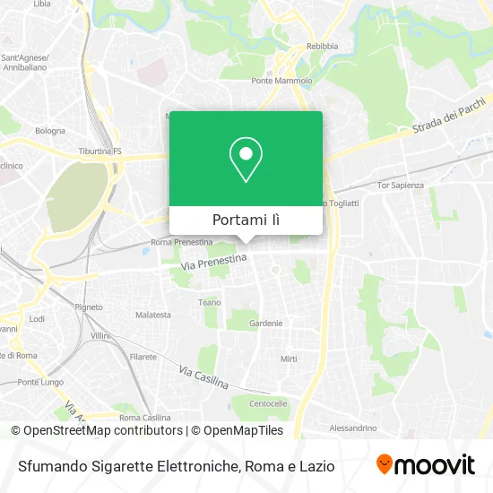 Mappa Sfumando Sigarette Elettroniche