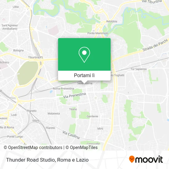 Mappa Thunder Road Studio