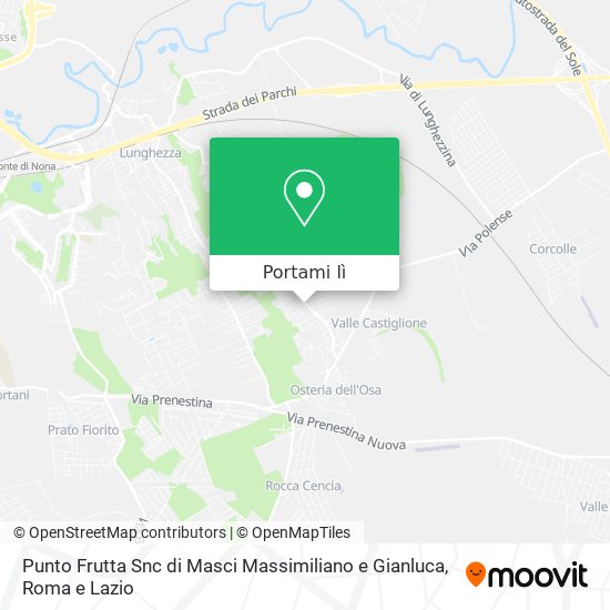 Mappa Punto Frutta Snc di Masci Massimiliano e Gianluca