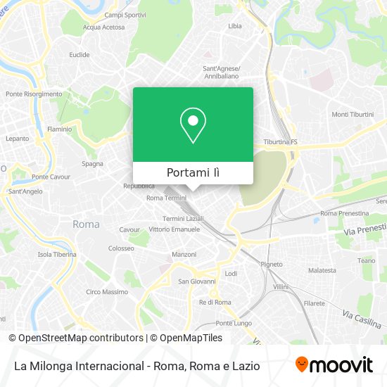 Mappa La Milonga Internacional - Roma