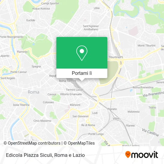 Mappa Edicola Piazza Siculi