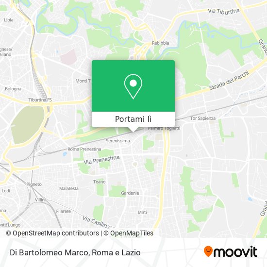 Mappa Di Bartolomeo Marco