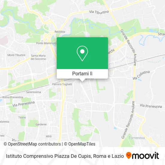 Mappa Istituto Comprensivo Piazza De Cupis