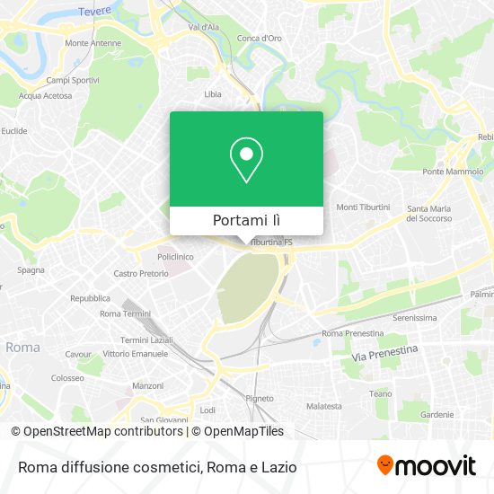 Mappa Roma diffusione cosmetici