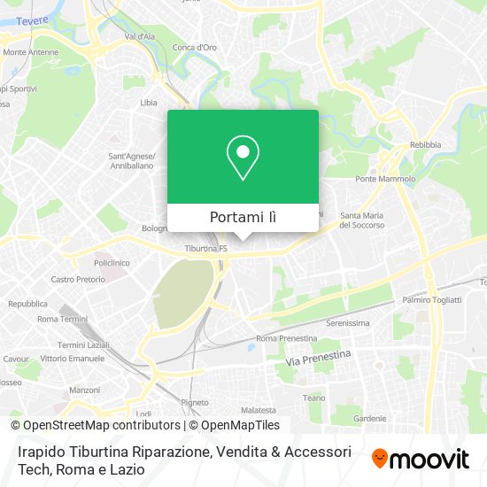 Mappa Irapido Tiburtina Riparazione, Vendita & Accessori Tech