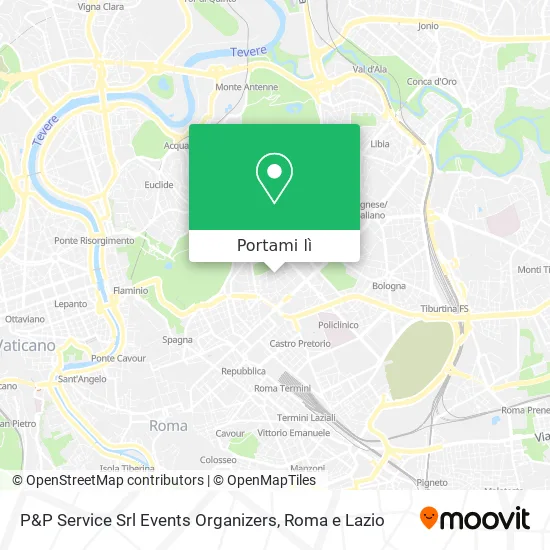 Mappa P&P Service Srl Events Organizers