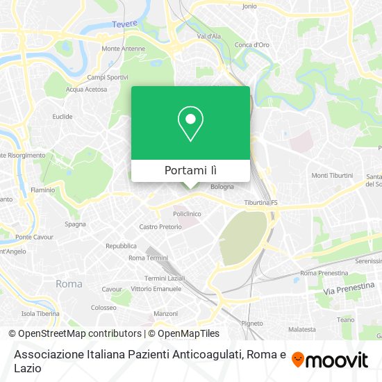 Mappa Associazione Italiana Pazienti Anticoagulati