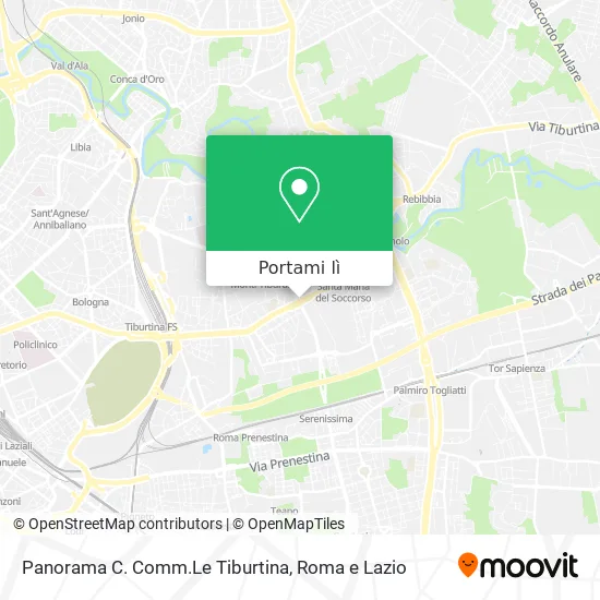 Mappa Panorama C. Comm.Le Tiburtina