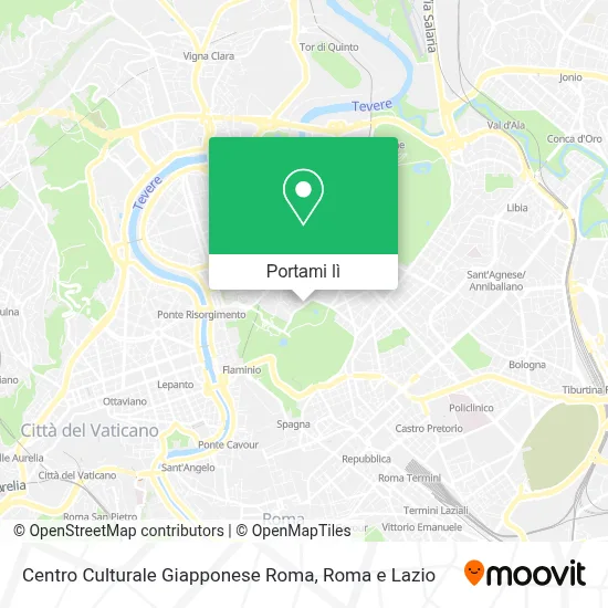 Mappa Centro Culturale Giapponese Roma