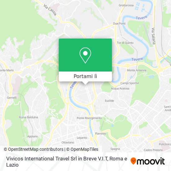 Mappa Vivicos International Travel Srl in Breve V.I.T