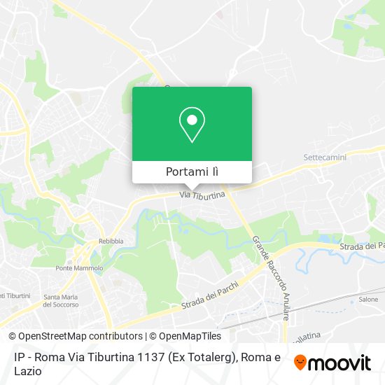 Mappa IP - Roma Via Tiburtina 1137 (Ex Totalerg)