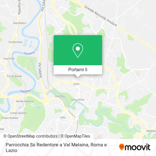 Mappa Parrocchia Ss Redentore a Val Melaina