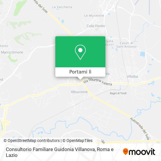 Mappa Consultorio Familiare Guidonia Villanova