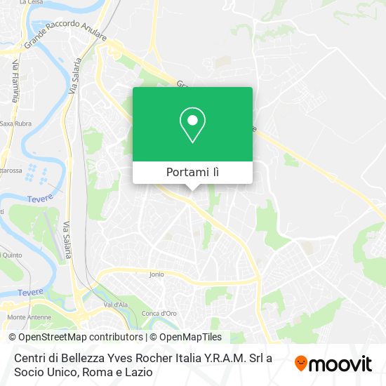Mappa Centri di Bellezza Yves Rocher Italia Y.R.A.M. Srl a Socio Unico