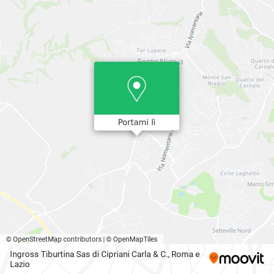 Mappa Ingross Tiburtina Sas di Cipriani Carla & C.