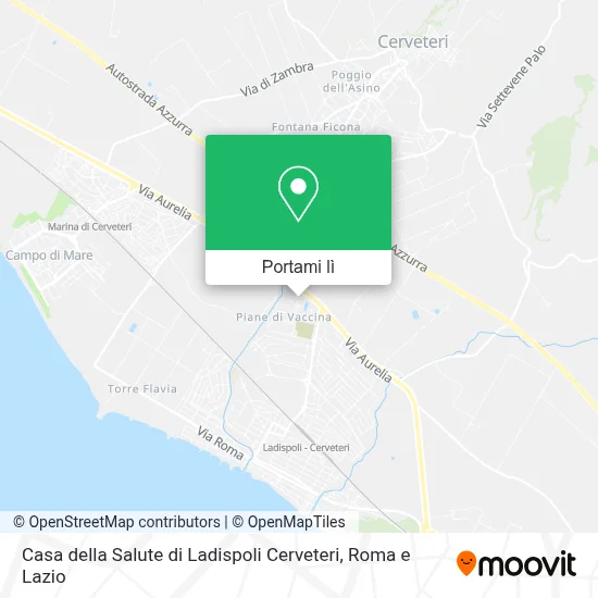 Mappa Casa della Salute di Ladispoli Cerveteri