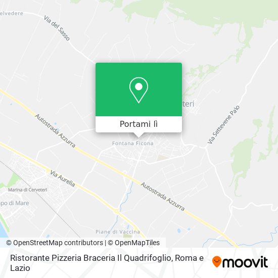 Mappa Ristorante Pizzeria Braceria Il Quadrifoglio