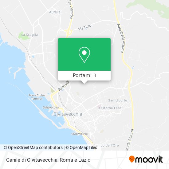 Mappa Canile di Civitavecchia