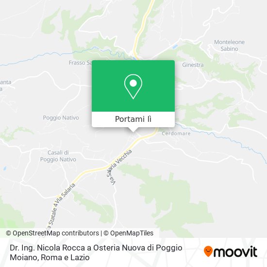 Mappa Dr. Ing. Nicola Rocca a Osteria Nuova di Poggio Moiano