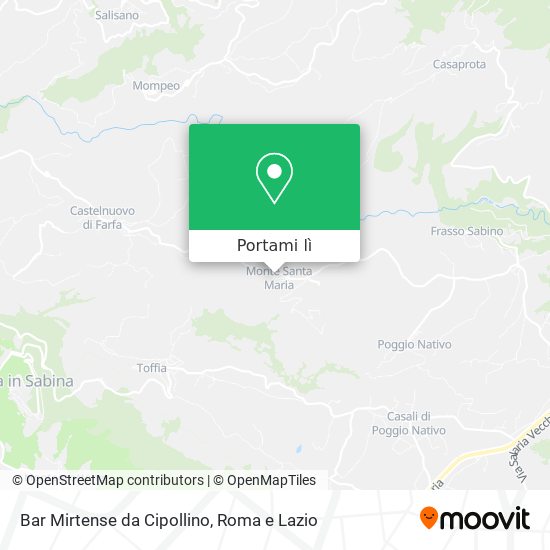 Mappa Bar Mirtense da Cipollino