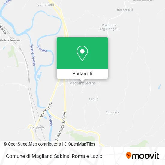 Mappa Comune di Magliano Sabina
