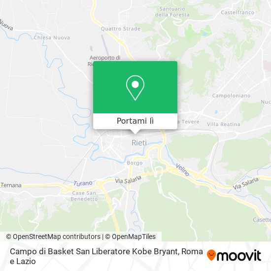 Mappa Campo di Basket San Liberatore Kobe Bryant