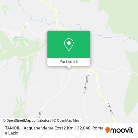 Mappa TAMOIL - Acquapendente Exss2 Km 132.040