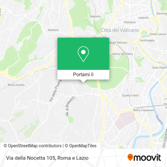Mappa Via della Nocetta  105