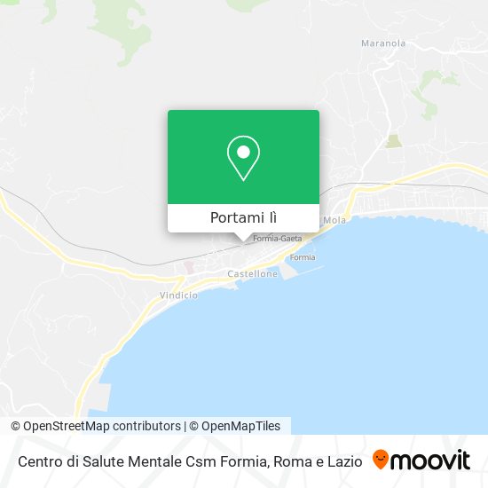 Mappa Centro di Salute Mentale Csm Formia