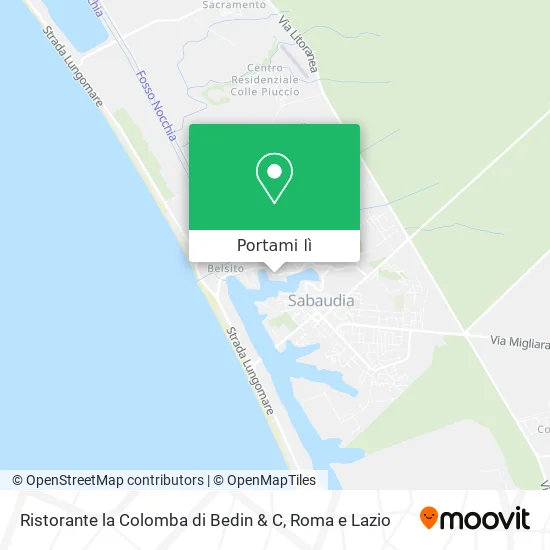 Mappa Ristorante la Colomba di Bedin & C