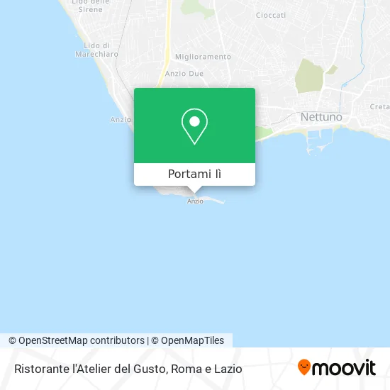 Mappa Ristorante l'Atelier del Gusto