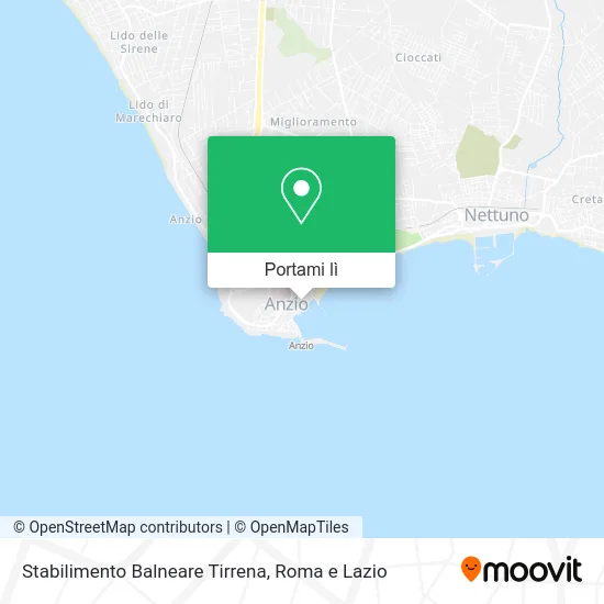 Mappa Stabilimento Balneare Tirrena