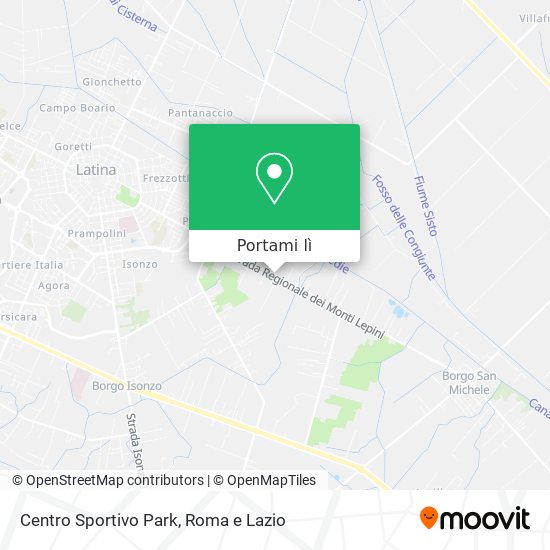 Mappa Centro Sportivo Park