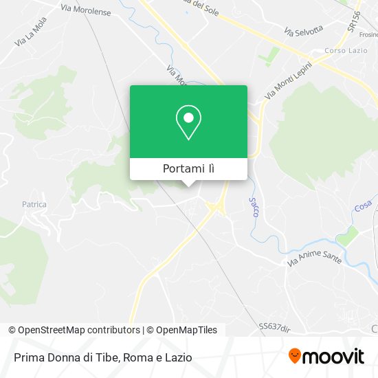 Mappa Prima Donna di Tibe