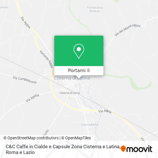 Mappa C&C Caffe in Cialde e Capsule Zona Cisterna e Latina