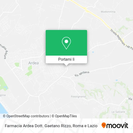 Mappa Farmacia Ardea Dott. Gaetano Rizzo