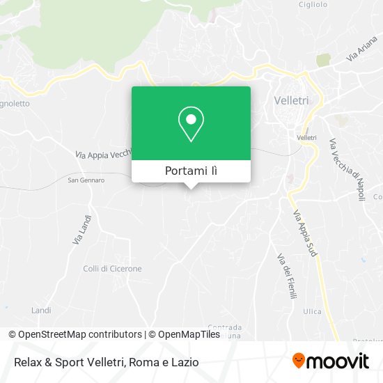 Mappa Relax & Sport Velletri