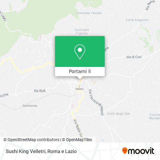 Mappa Sushi King Velletri