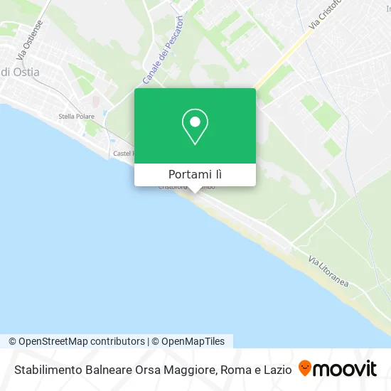Mappa Stabilimento Balneare Orsa Maggiore
