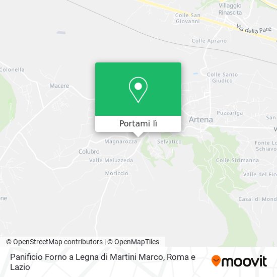 Mappa Panificio Forno a Legna di Martini Marco