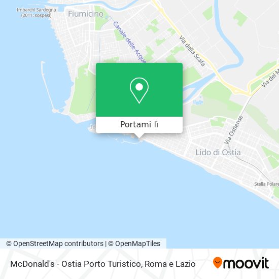 Mappa McDonald's - Ostia Porto Turistico