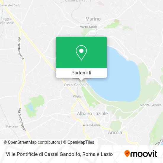 Mappa Ville Pontificie di Castel Gandolfo