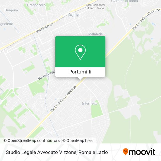 Mappa Studio Legale Avvocato Vizzone