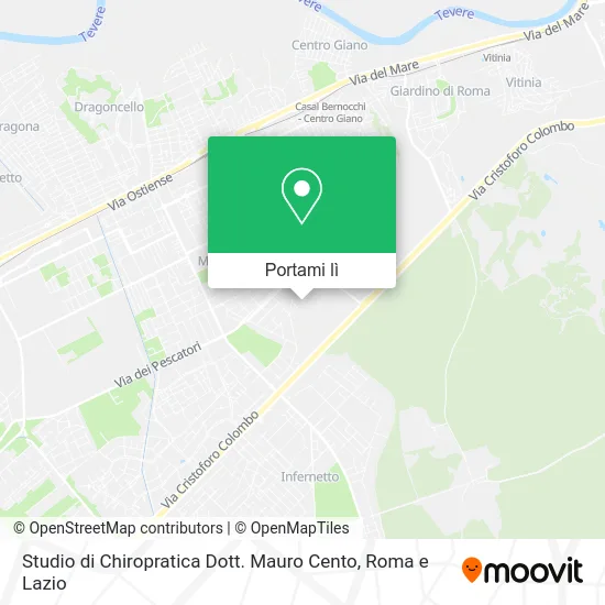 Mappa Studio di Chiropratica Dott. Mauro Cento