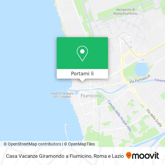 Mappa Casa Vacanze Giramondo a Fiumicino