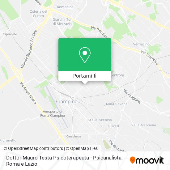 Mappa Dottor Mauro Testa Psicoterapeuta - Psicanalista